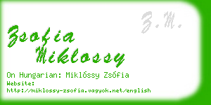 zsofia miklossy business card
