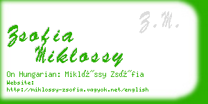 zsofia miklossy business card